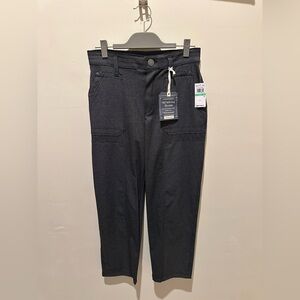 Democracy Charcoal Pinstripe/Chevron Pattern Trousers - Size 8